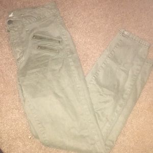 Army Green mid rise jeans
